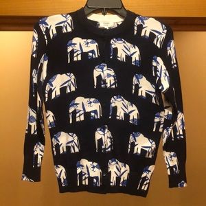 NWT Crown & Ivy Navy Elephant Cardigan